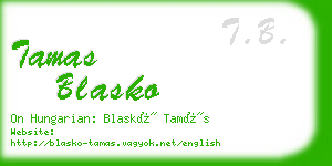 tamas blasko business card